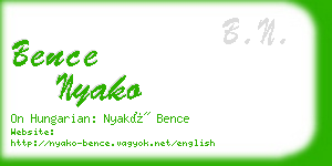 bence nyako business card